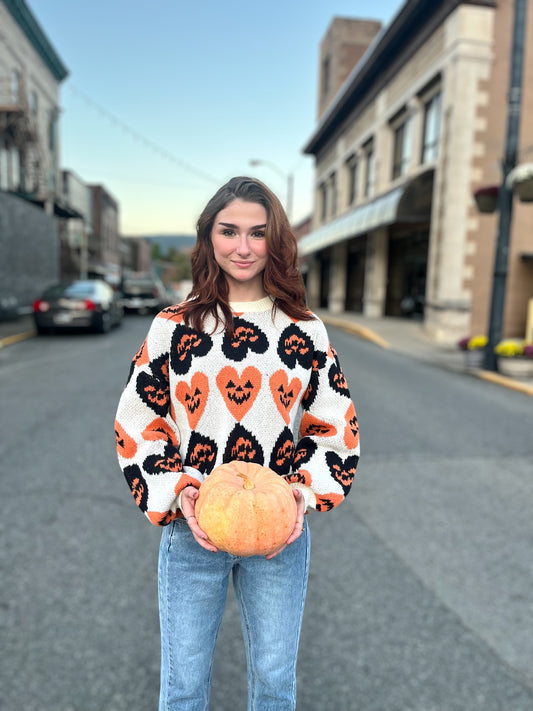 Heart You, Pumpkin Sweater