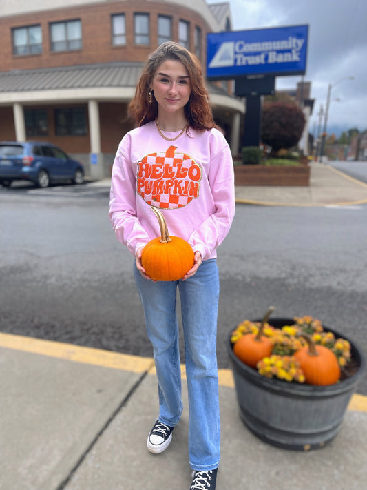 Hello Pumpkin Chenille Patch Sweatshirt
