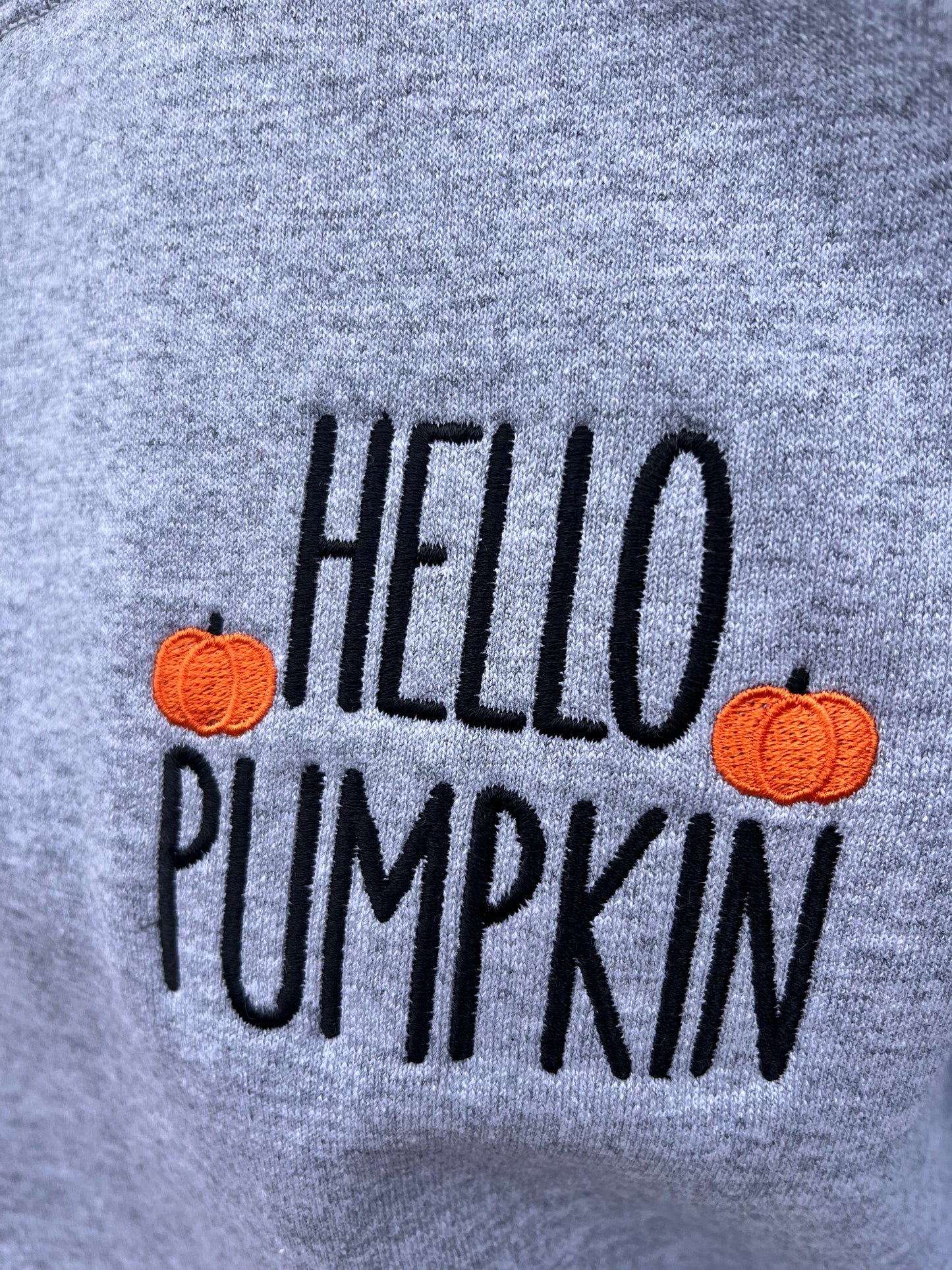 Hello Pumpkin Embroidered Sweatshirt