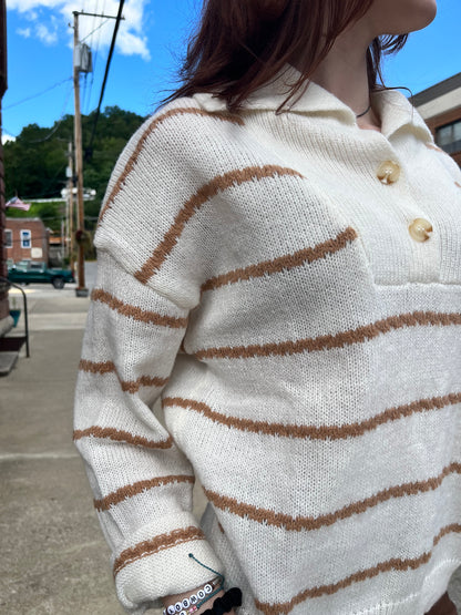 The Pumpkin Spice Collared Sweater