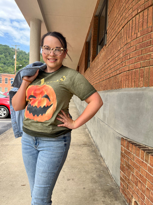 Groovy Vibes Pumpkin Graphic Tee