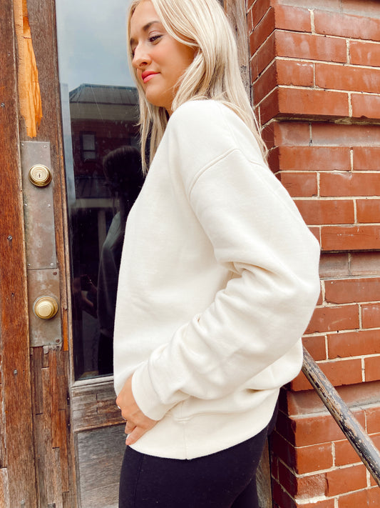 The Ivory Pearl Oversized Sweatshirt