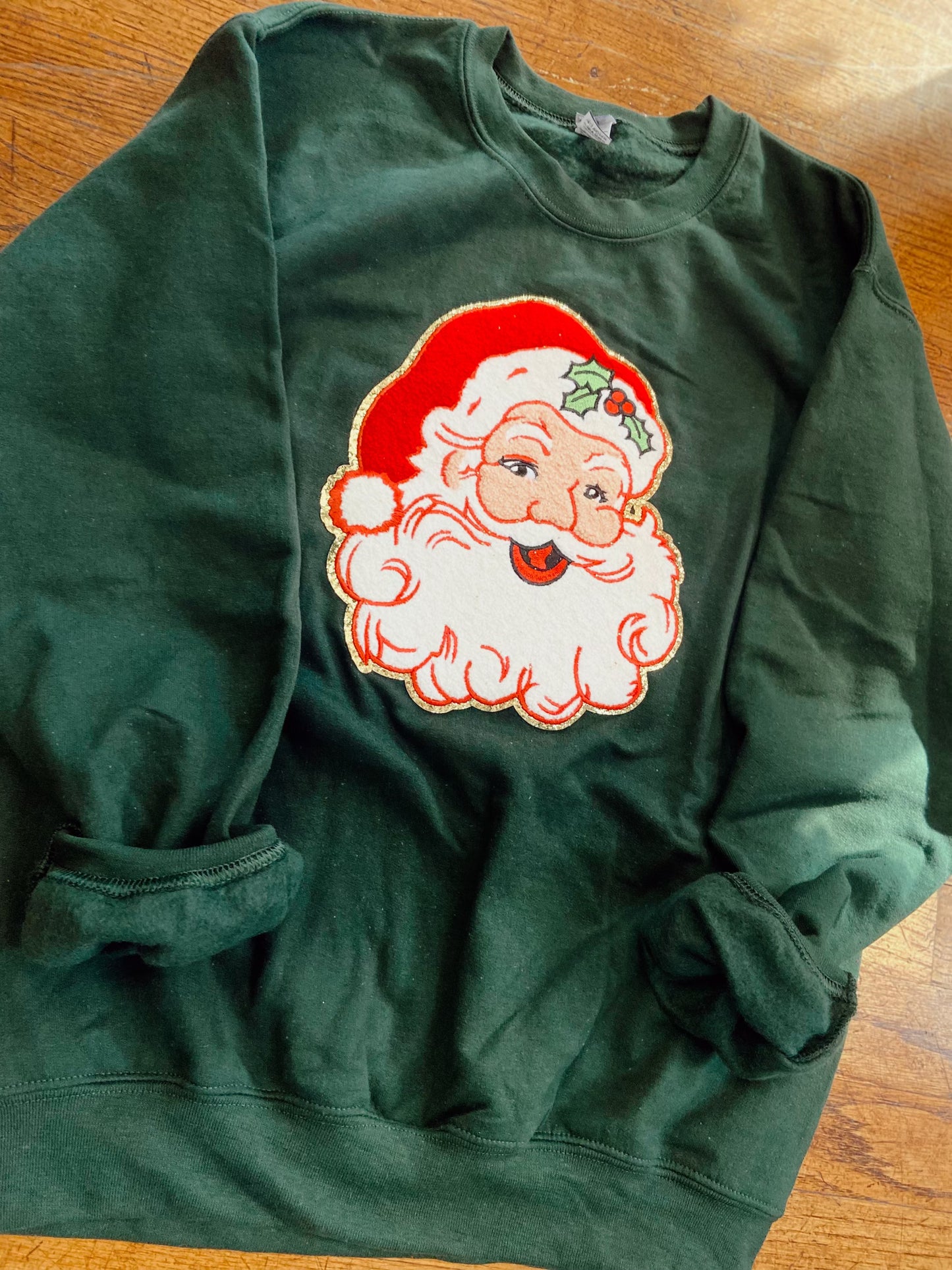 The Real Santa Chenille Patch Sweatshirt