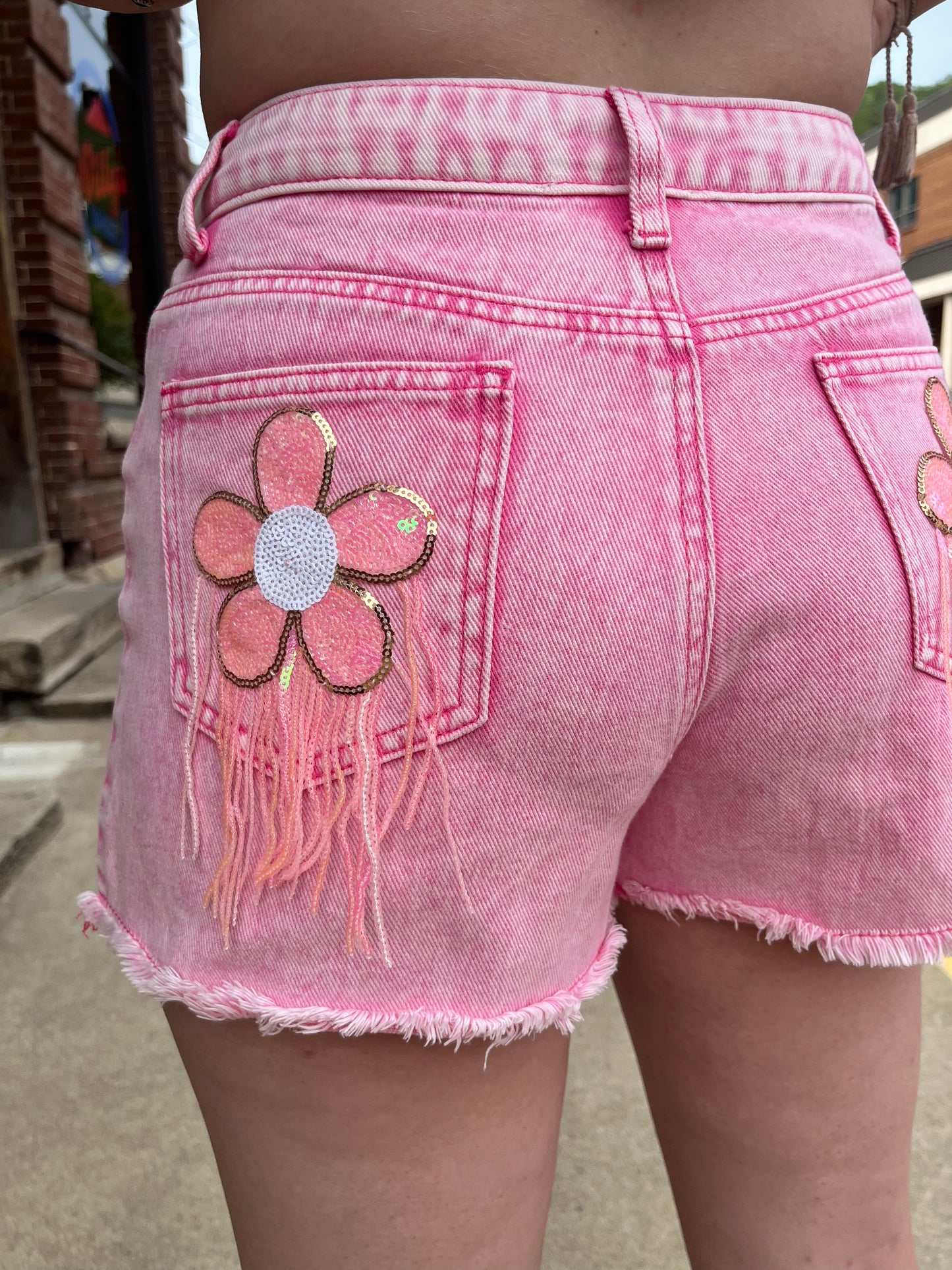 Crazy Daisy Denim Shorts