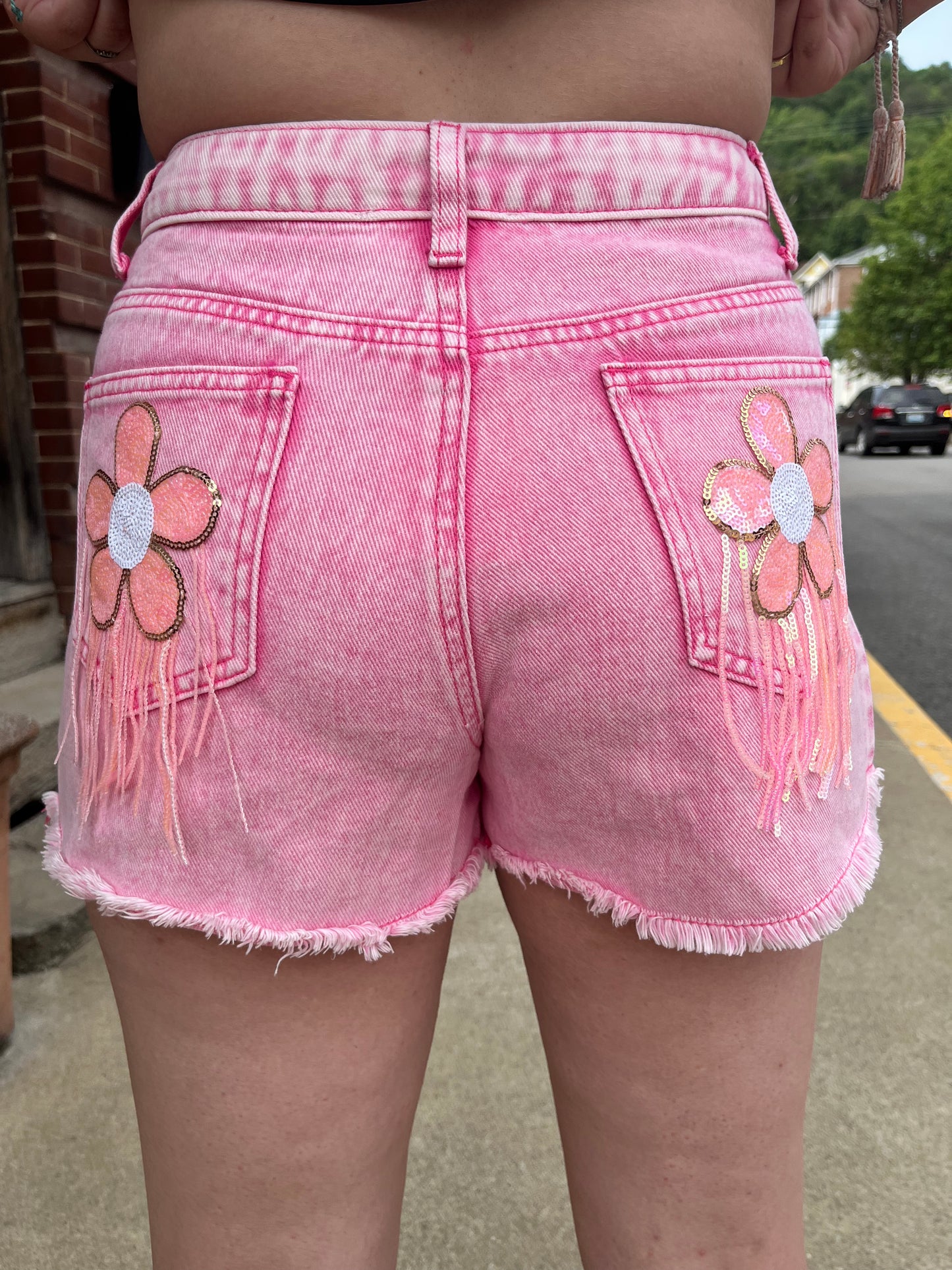 Crazy Daisy Denim Shorts