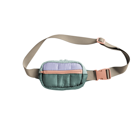 Puffy Dreams Belt Bag-Sage Colorblock