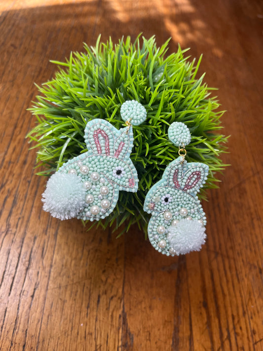 Pastel Pearl Bunny Earrings