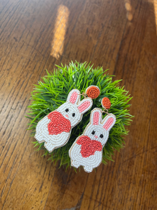 Carrot Bunny Earrings