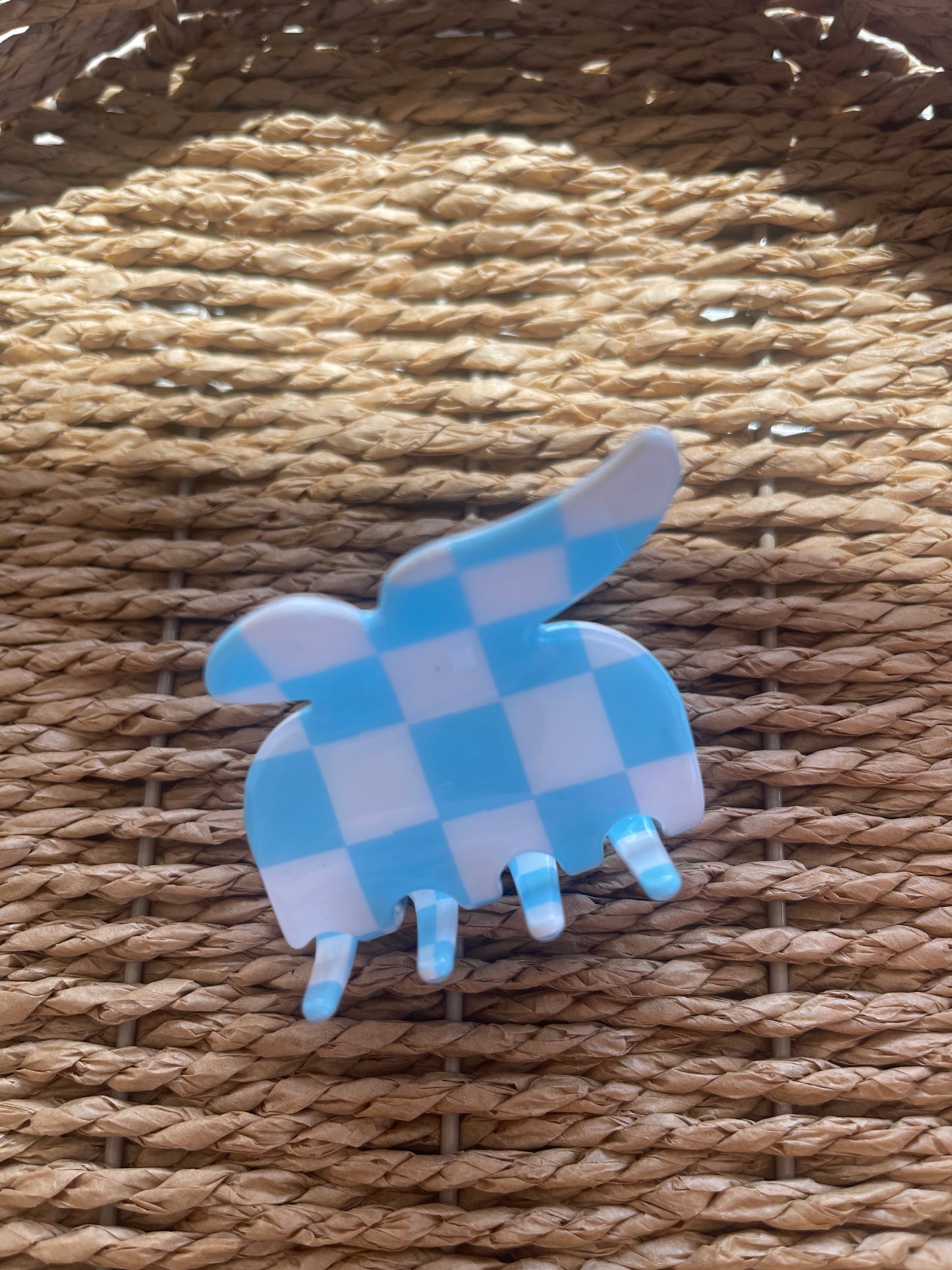 Checkerboard Butterfly Clip