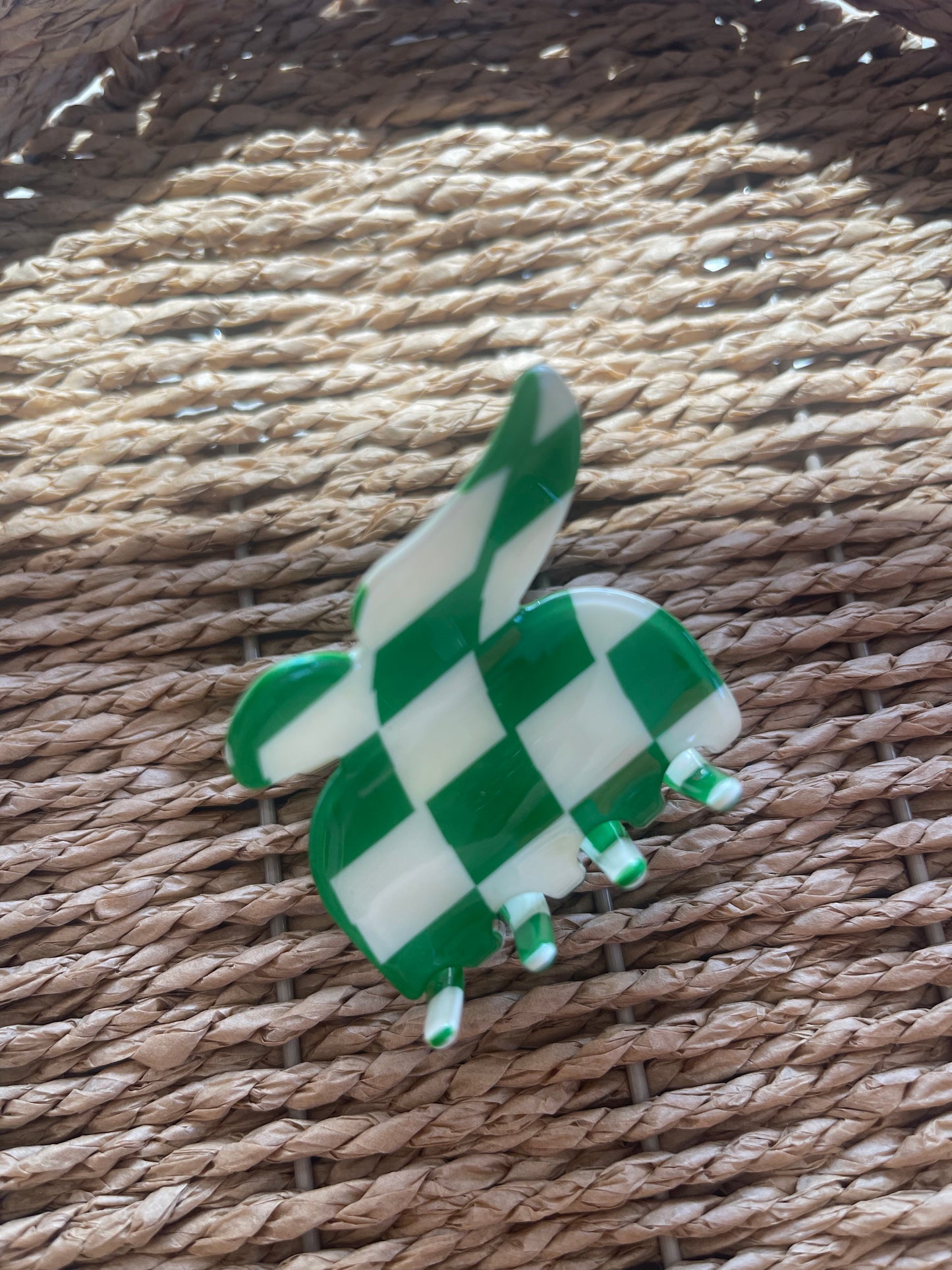 Checkerboard Butterfly Clip