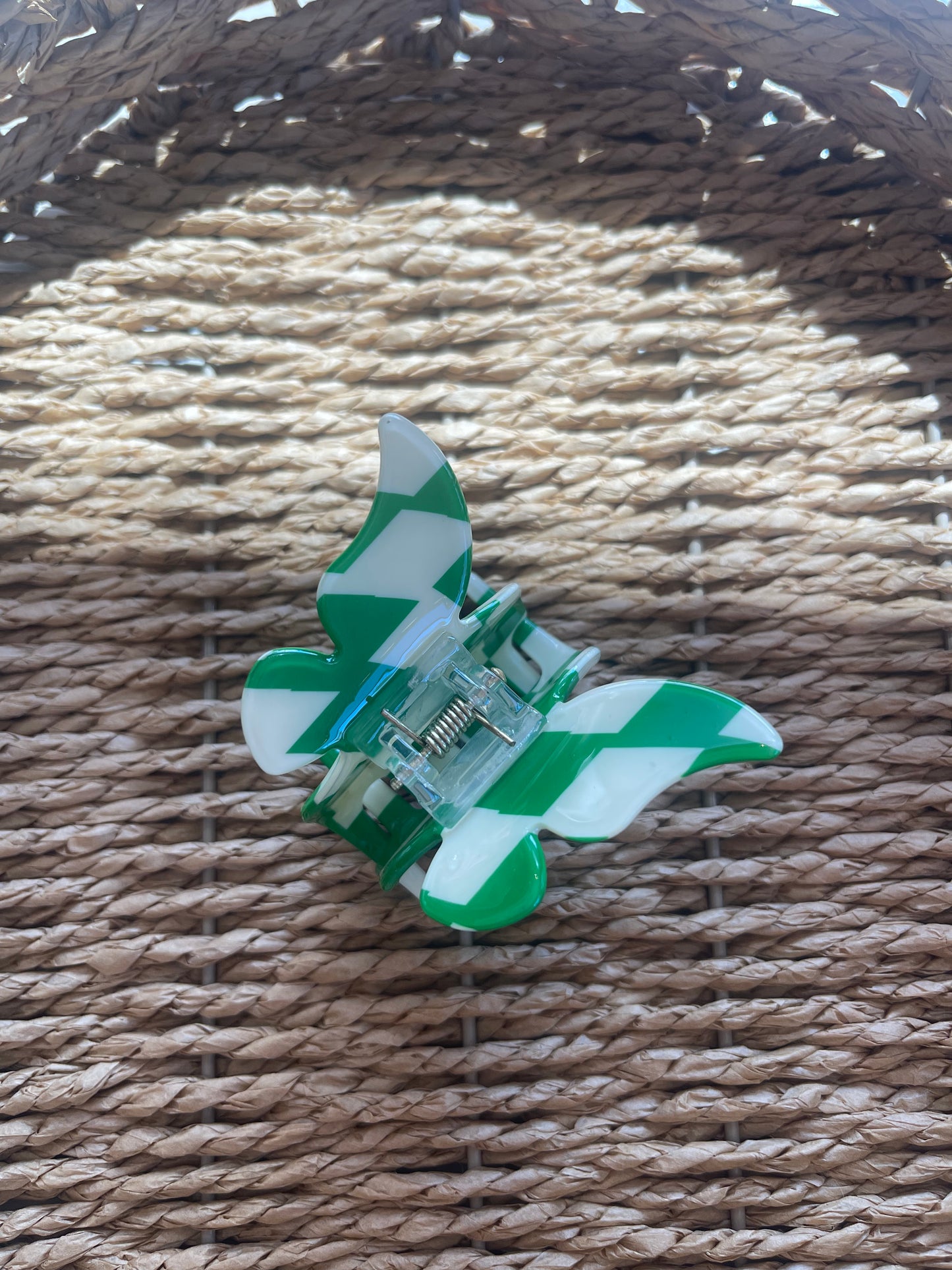 Checkerboard Butterfly Clip