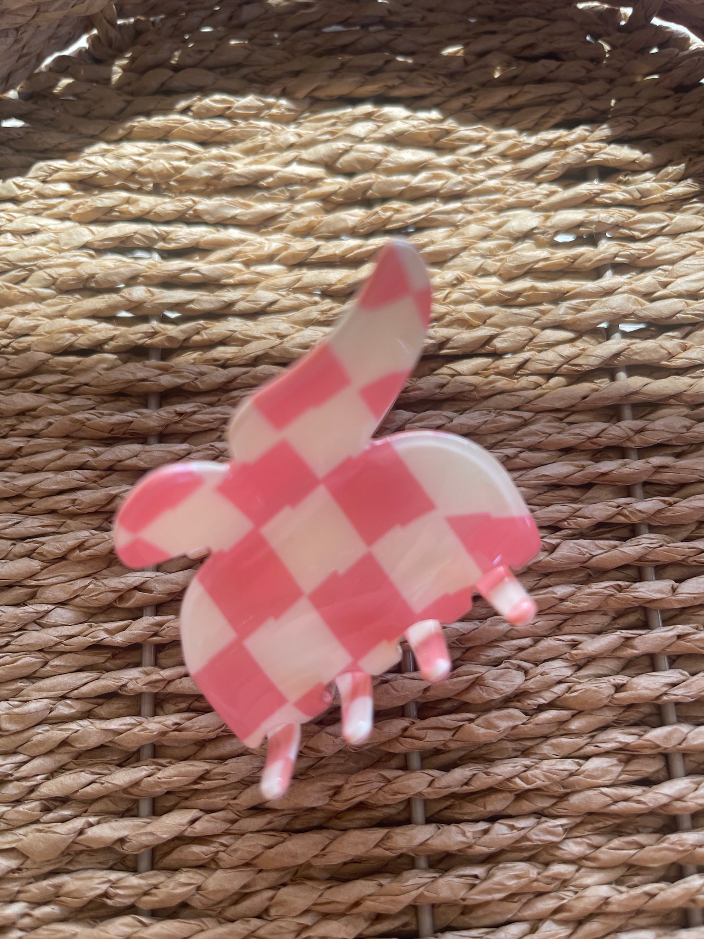 Checkerboard Butterfly Clip