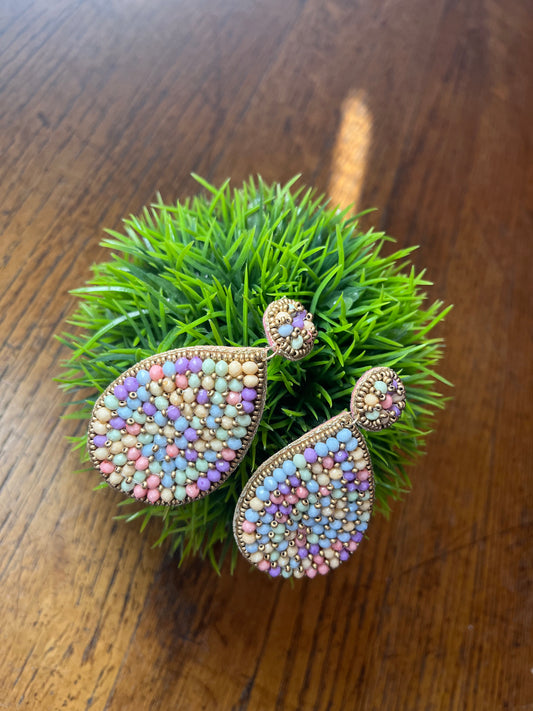 Pastel Beaded Earrings